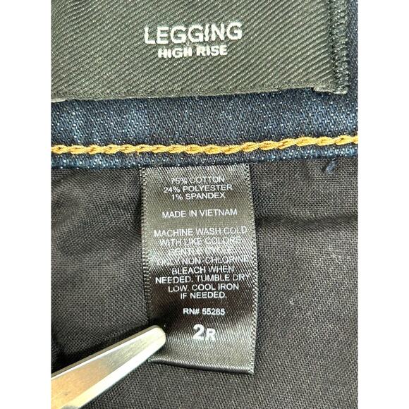 Express Women's Jeans Size 2R High Rise Legging Blue Stretch Skinny Leg Denim - Picture 8 of 14